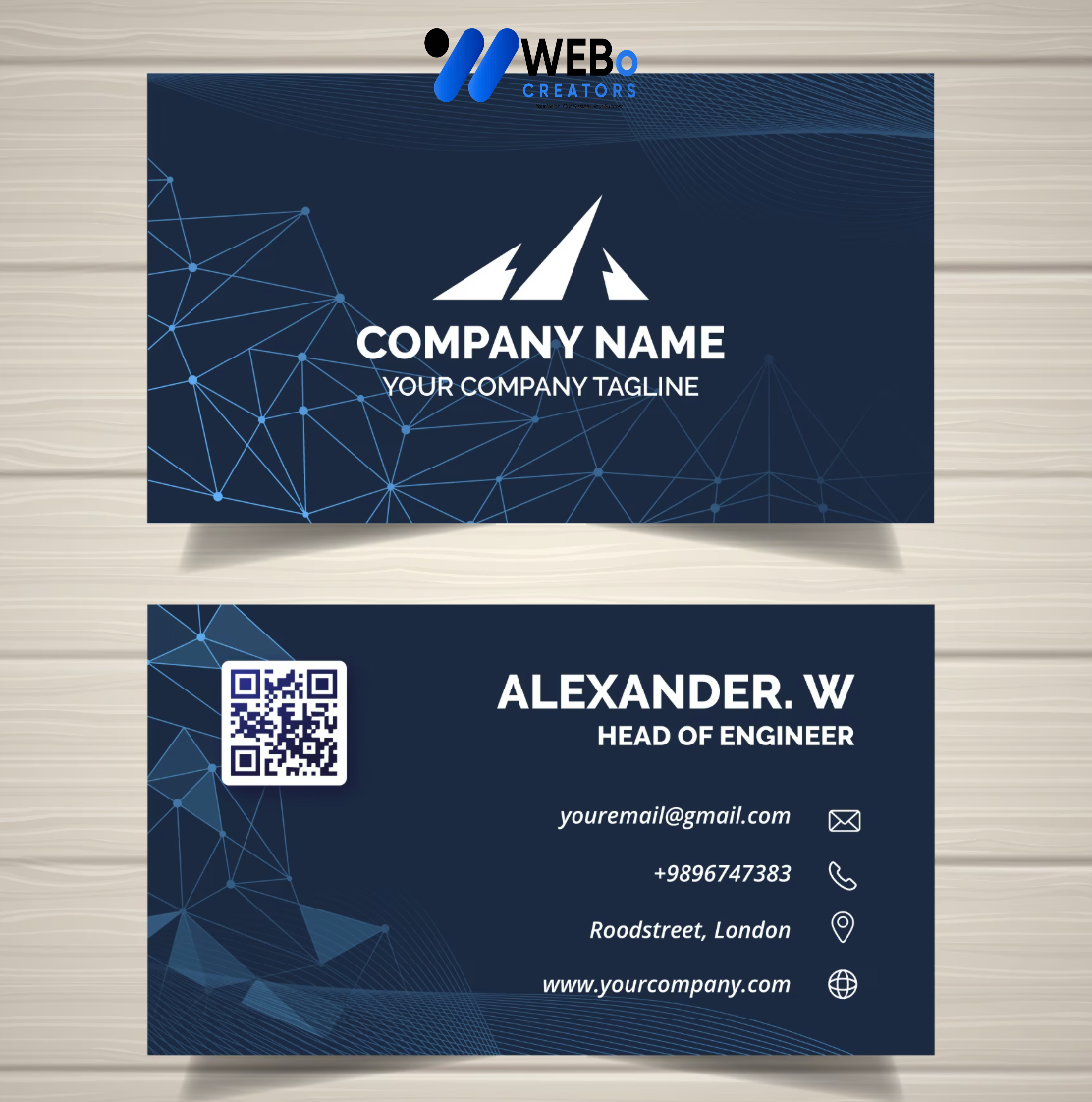 Elegant Professional Business card design with golden stripes Agency in Boardman ,OR